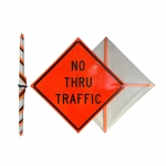 Roll Up Sign & Stand - 48 Inch No Thru Traffic Roll Up Reflective Traffic Sign